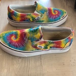 Tie dye slip on vans